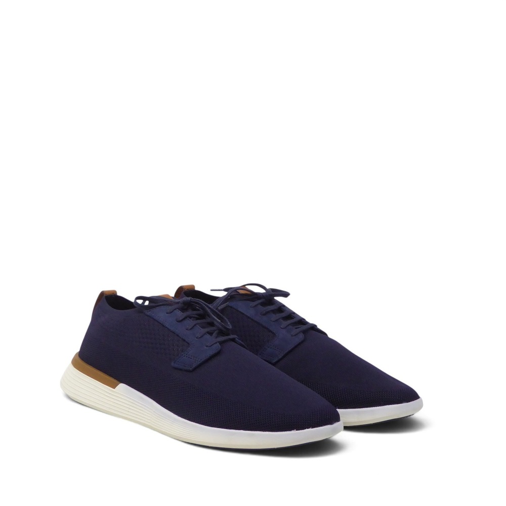 Wolf & Shepherd Mens SwiftKnit Derby Shoes Navy Blue Knit Sneakers 15